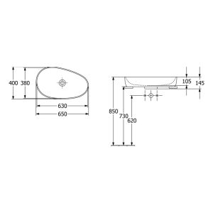 lavoar pe blat villeroy boch antao asimetric 65 cm alb mat31809.jpg