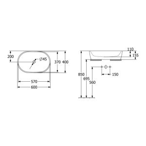 lavoar pe blat villeroy boch architectura oval 60 cm cu preaplin alb31787.jpg