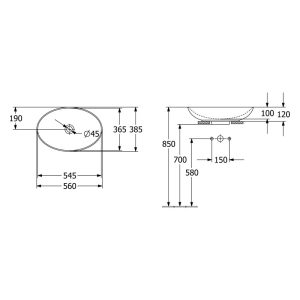lavoar pe blat villeroy boch loop friends oval 56 cm negru mat27479.jpg