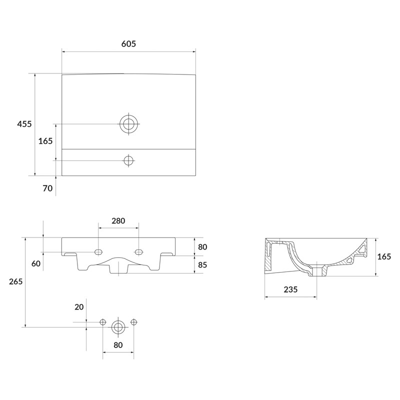 Lavoar pentru mobilier, Cersanit, Larga, dreptunghiular, 60 cm, alb 3 lavoar pentru mobilier cersanit larga dreptunghiular 60 cm alb30267.jpg