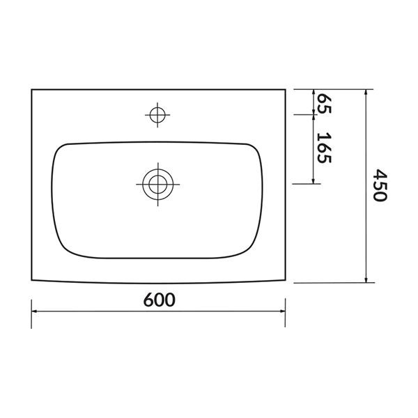 Lavoar pentru mobilier, Cersanit, Moduo, 60 x 45 cm, alb 4 lavoar pentru mobilier cersanit moduo 60 x 45 cm alb24773.jpg