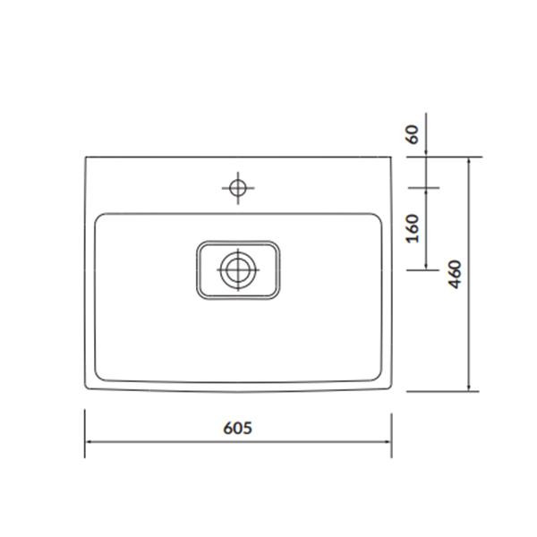 Lavoar pentru mobilier, Cersanit, Virgo, 60 cm, alb 3 lavoar pentru mobilier cersanit virgo 60 cm alb24650.jpg