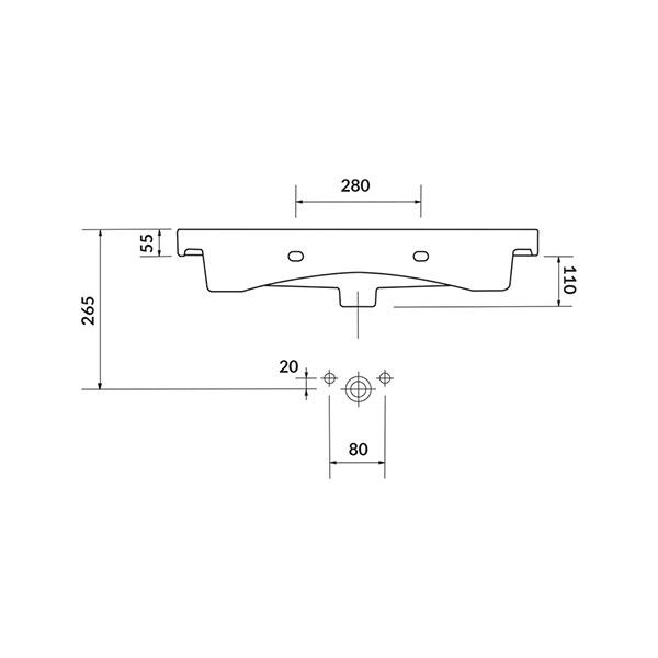 Lavoar slim pentru mobilier, Cersanit, Moduo, 80x38 cm, alb 4 lavoar slim pentru mobilier cersanit moduo 80x38 cm alb24823.jpg