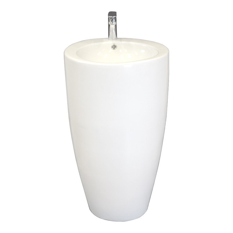 Lavoar stativ, Fluminia, Milady-50, back to wall, rotund, alb 1 lavoar stativ fluminia milady 50 back to wall rotund alb32244.jpg