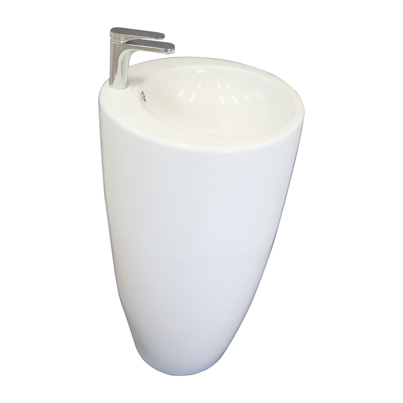 Lavoar stativ, Fluminia, Milady-50, back to wall, rotund, alb 6 lavoar stativ fluminia milady 50 back to wall rotund alb32245.jpg