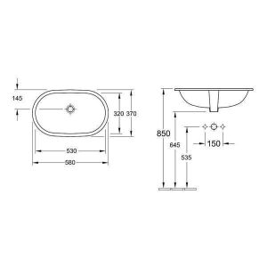 lavoar sub blat villeroy boch o novo oval 53 cm alb alpin10528.jpg