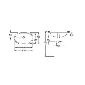 lavoar sub blat villeroy boch o novo oval 60 cm alb alpin10526.jpg