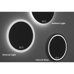oglinda fluminia black boy 60 rotunda iluminare led si dezaburire rama26063.jpg