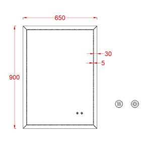 oglinda fluminia palladio 90 dreptunghiulara cu iluminare led si32373.jpg