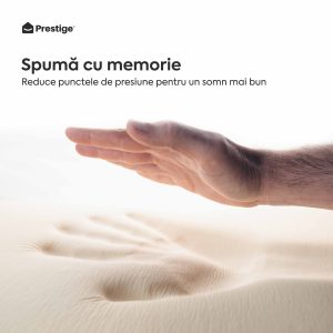 Saltea ORIGINAL, 14+2 Memory, spumă poliuretanică elastică, spumă cu memorie, husă antibacteriană, superortopedică, Grosime 18 cm - imagine 5