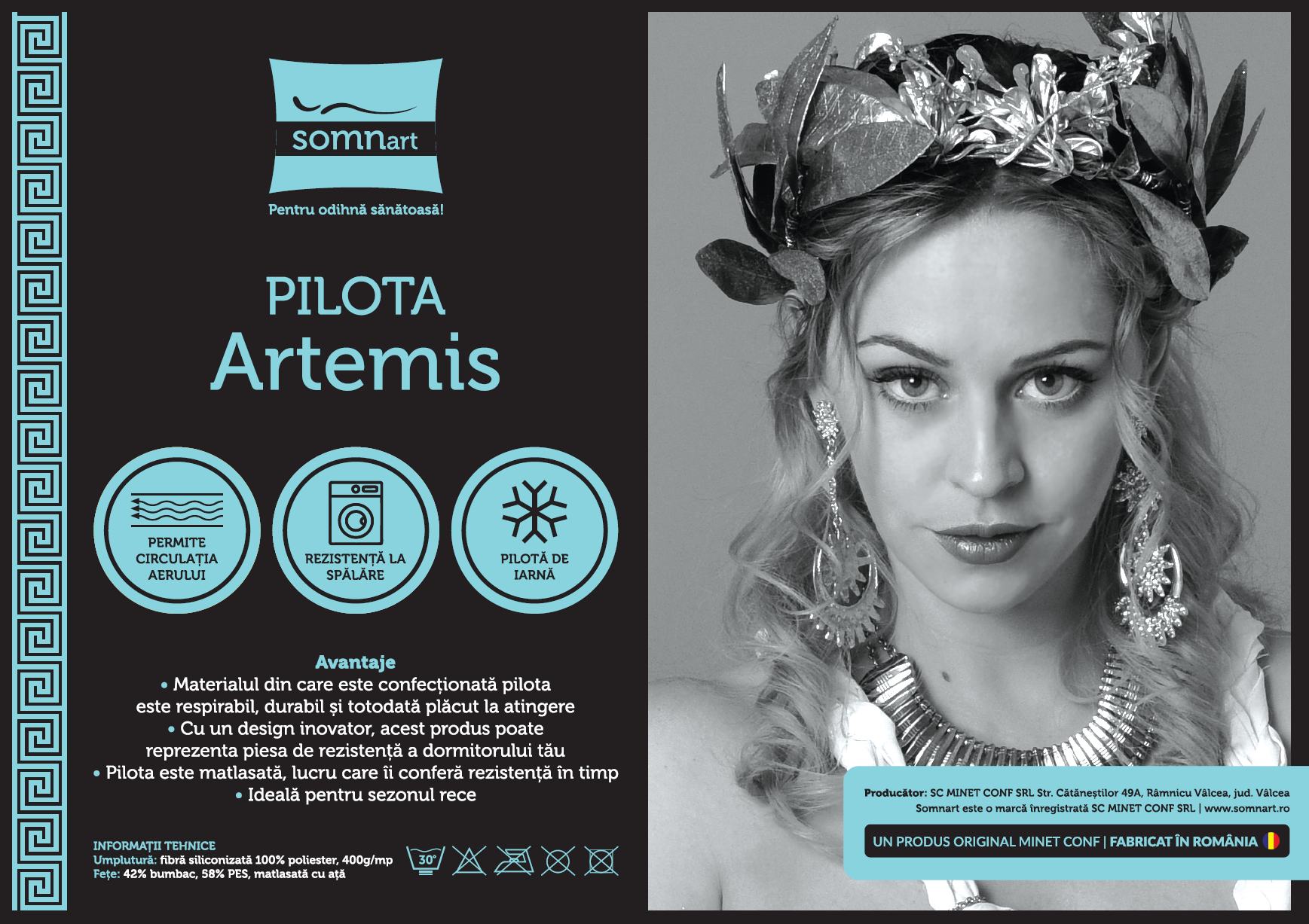 Pilota de iarna matlasata Artemis Somnart, 150x200 cm, policotton imprimat, sezon rece, 400 g/mp 4 pilota artemis de iarna somnart.ro .jpg