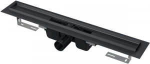 rigola dus faiantabila neagra iesire laterala 1450 mm alcadrain apz1black 1450 912874.png