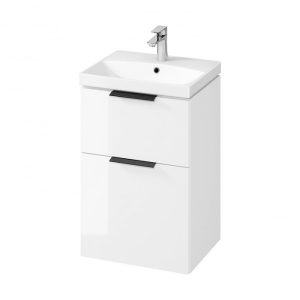 set dulap baie suspendat 2 sertare cu lavoar cersanit city inclus 50 cm alb 136513.jpg