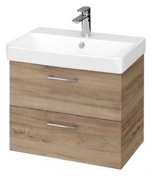 set dulap baie suspendat 2 sertare cu lavoar cersanit lara mille slim 60 cm nuc 019841.jpg