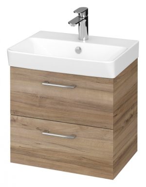 set dulap baie suspendat 2 sertare cu lavoar cersanit lara mille slim inclus 50 cm nuc 067807.jpg