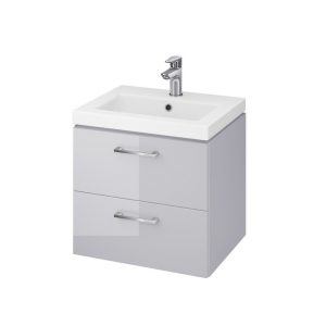 set dulap baie suspendat lara 2 sertare cu lavoar cersanit como inclus 50 cm gri 357622.jpg