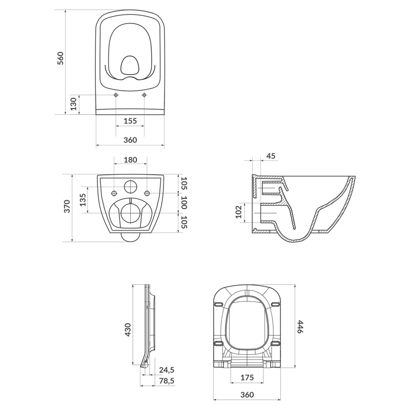 Set vas wc suspendat, Cersanit, Virgo, capac cu soft close si quick release, alb 3 set vas wc suspendat cersanit virgo capac cu soft close si quick30286.jpg