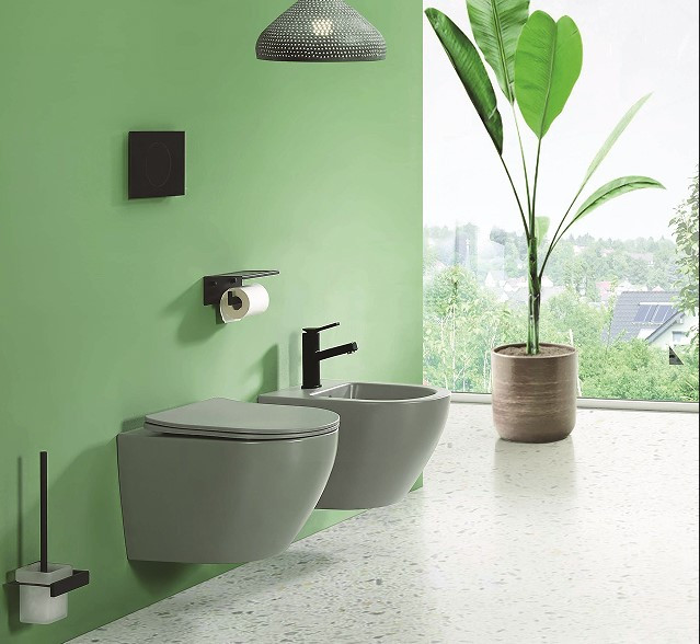 Set vas WC suspendat, Fluminia, Alfonzo, cu capac quick release si soft close, gri 3 set vas wc suspendat fluminia alfonzo cu capac quick release si soft30092.jpg