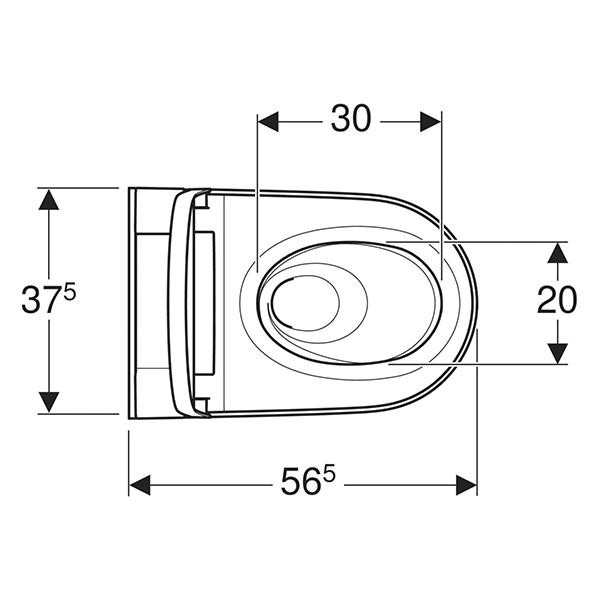 Set vas WC suspendat Geberit, AquaClean Sela, rimless, cu functie de bideu, ornament cromat 4 set vas wc suspendat geberit aquaclean sela rimless cu functie de25465.jpg