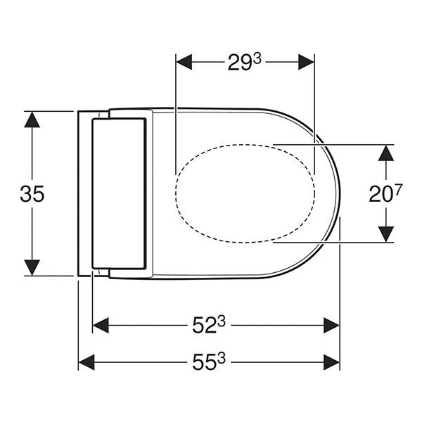 Set vas WC suspendat Geberit, AquaClean Tuma Classic, cu capac cu functie de bideu, rimless, alb alpin 3 set vas wc suspendat geberit aquaclean tuma classic cu capac cu25469.jpg