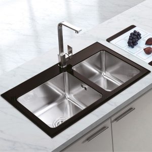 Chiuveta bucatarie CookingAid Tempered Glass Duo Square pic 1200x1200.jpg