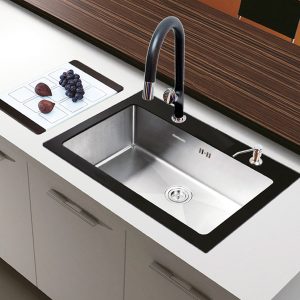 Chiuveta bucatarie inox CookingAid Tempered Glass Black cu baterie Parmix 3 1200x1200.jpg