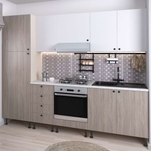 Mobila bucatarie DOMINO A255 Oak Alb.jpg