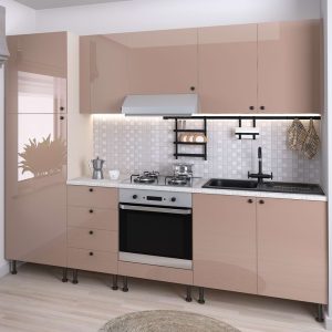 Mobila bucatarie STYLE A255 Cappuccino Gloss.jpg