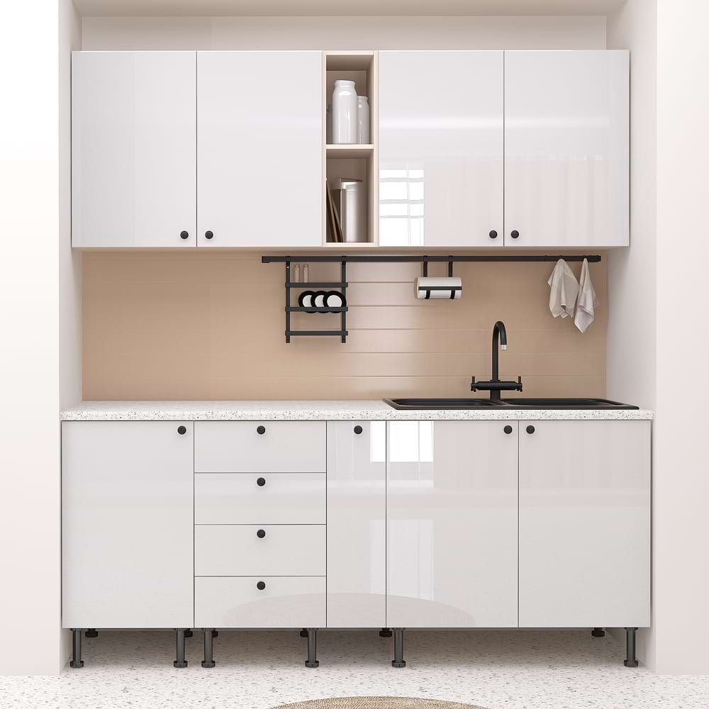 Mobila bucatarie STYLE A200, MDF Alb Gloss 1 Mobila bucatarie Style A200 MDF Alb Gloss.jpg