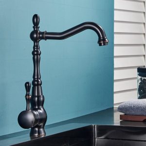 baterie bucatarie retro inalta cu montare pe chiuveta sau blat negru cu bronz pe margine cod 1507 casavie 29751080648861 1200x1200.jpg