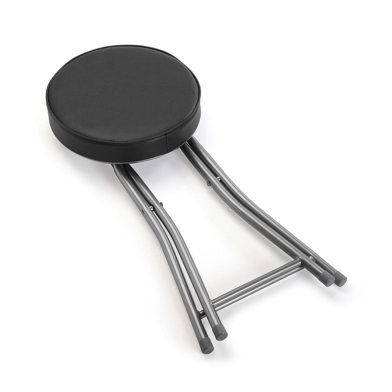 Scaun pliabil Lester, Versa, 30 x 30 x 50 cm, piele ecologica/metal, gri 2 l scaun pliabil lester versa 30 x 30 x 50 cm piele ecologicametal gri 1.jpg