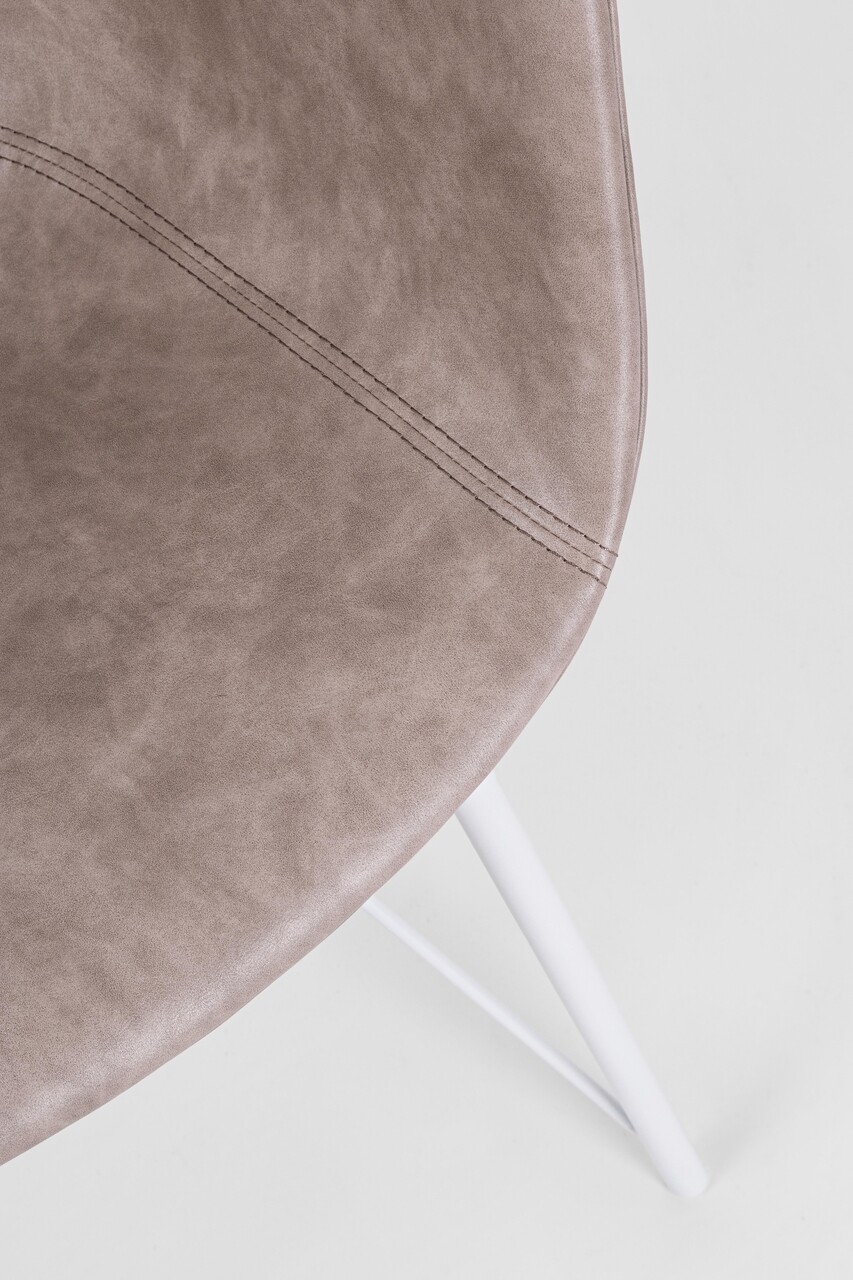 Scaun Warhol, Bizzotto, piele ecologica, 59x54.5x80 cm, bej/alb 5 l scaun warhol bizzotto piele ecologica 59x545x80 cm bejalb 4.jpg