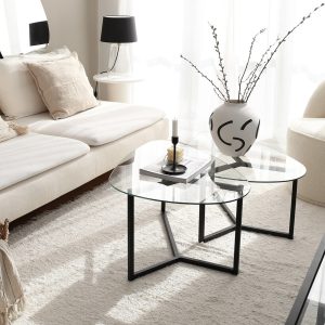 l set 2 masute pentru cafea bellsimo neostill 82x58x40 cm sticla temperata negru mat.jpg