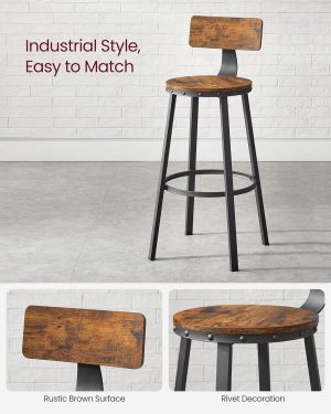 l set 2 scaune de bar vasagle 54 x 54 x 99 cm palotel maro rustic 3.jpg