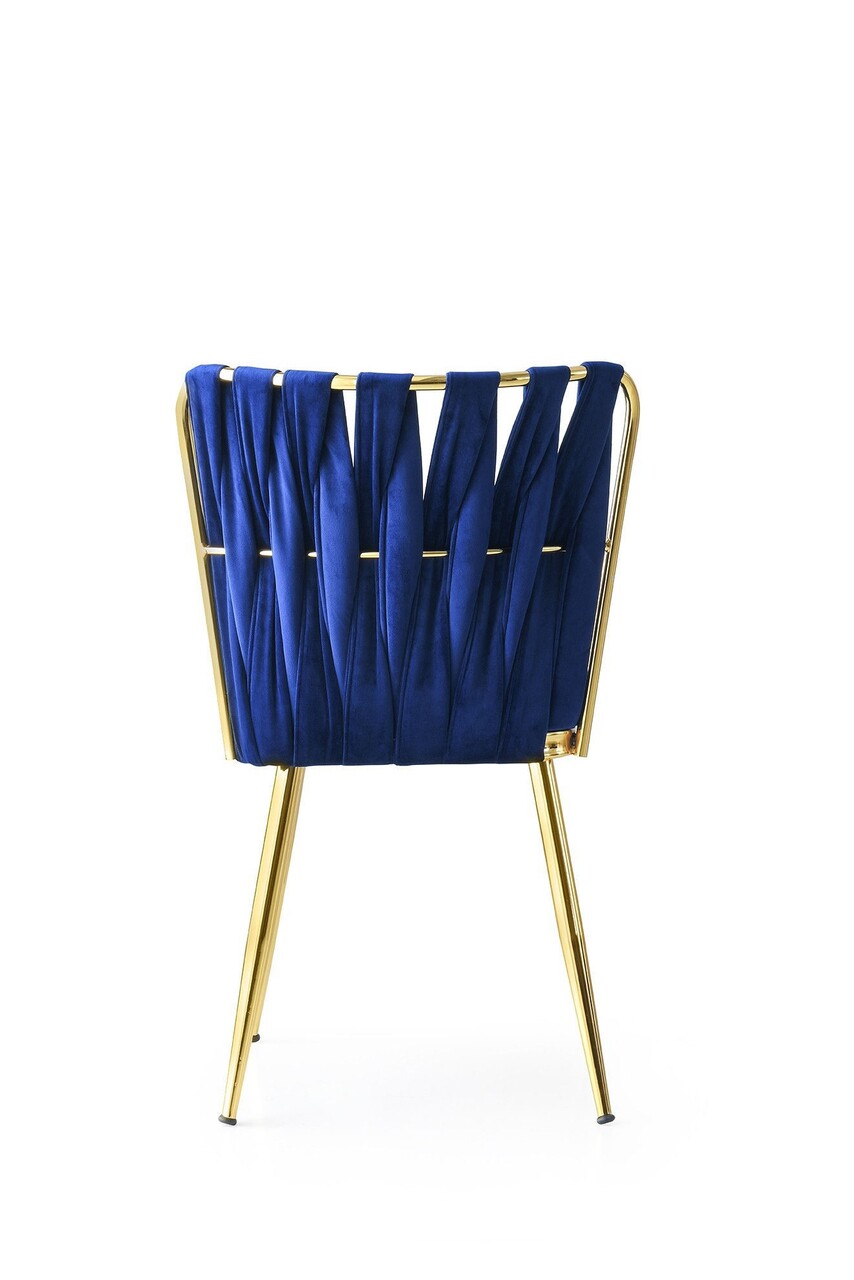 Set 4 scaune, Nmobb, Kusakli 142, 43 x 82 x 43 cm, metal/pal, auriu/bleumarin 4 l set 4 scaune nmobb kusakli 142 43 x 82 x 43 cm metalpal auriubleumarin 3.jpg