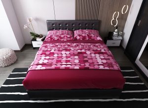 Set Mobila Dormitor Bingo F Tapitat Wenge Dulap Dublu - imagine 5