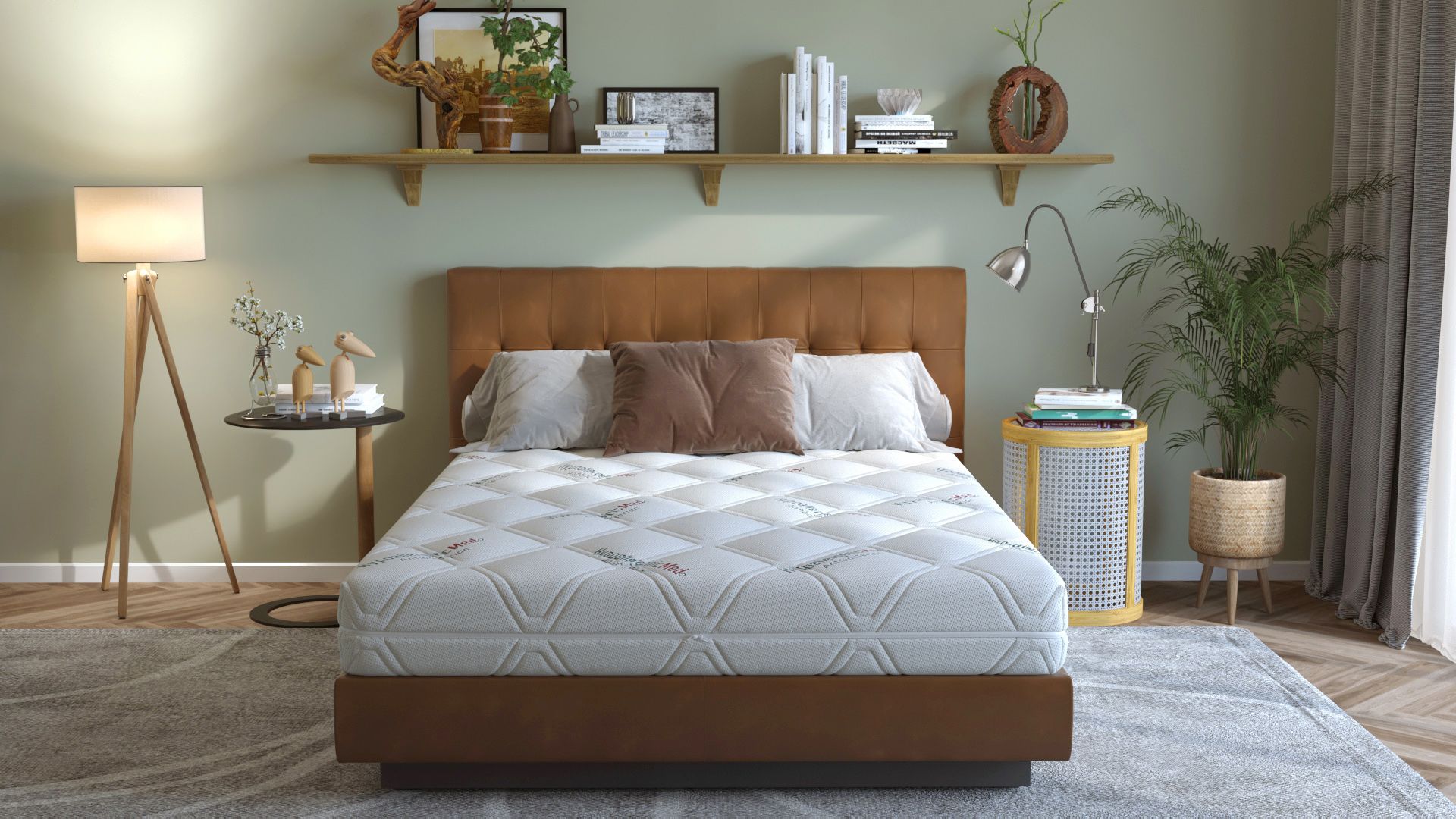 Saltea cu spuma poliuretanica Somnart HypoallergenicMed Antibacteria, 160x200, inaltime 18 cm, antibacterii, husa detasabila, fermitate medie 1 Antibacteria4.jpg