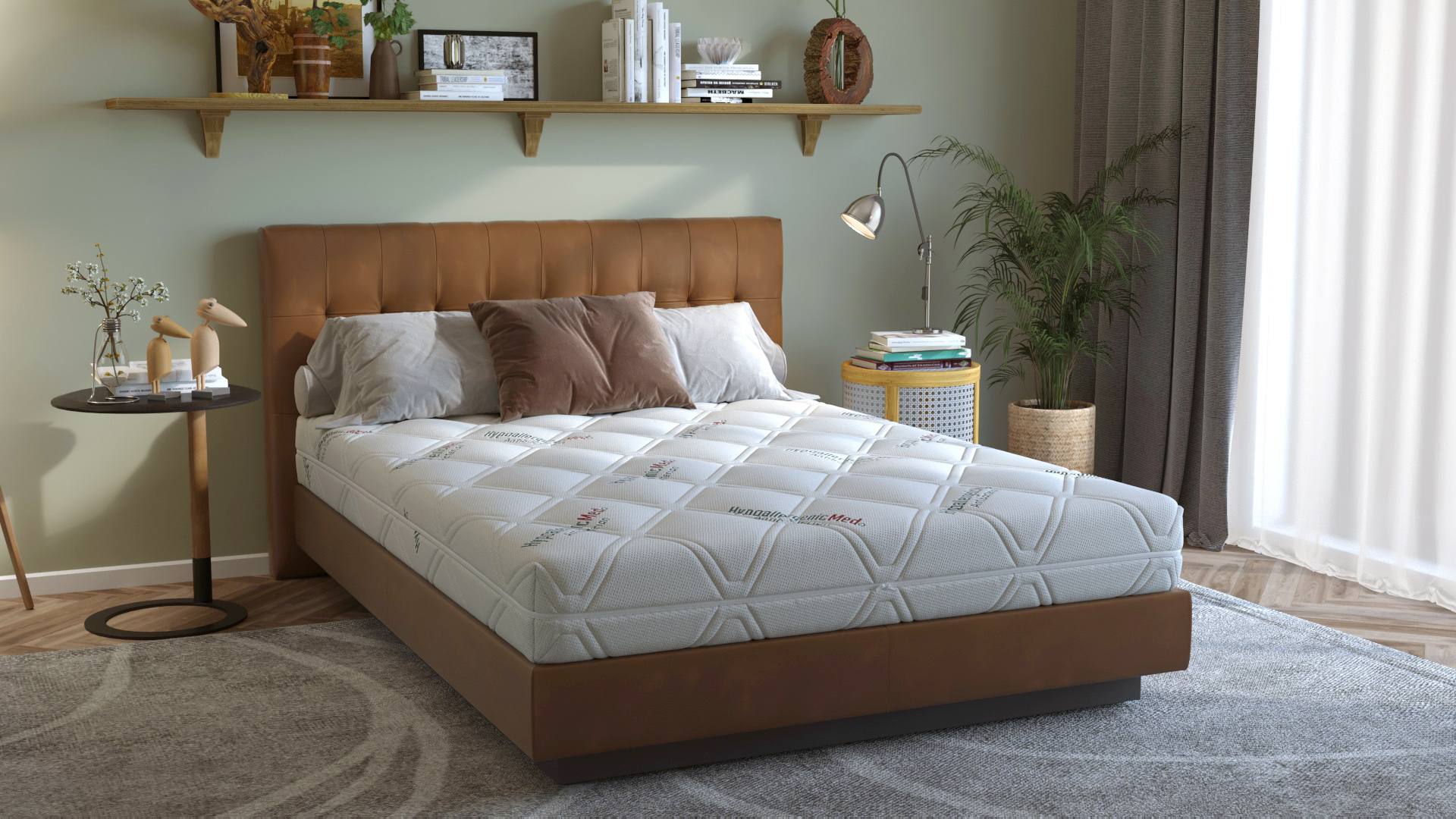 Saltea cu spuma poliuretanica Somnart HypoallergenicMed Antibacteria, 160x200, inaltime 18 cm, antibacterii, husa detasabila, fermitate medie 2 Antibacteria5.jpg