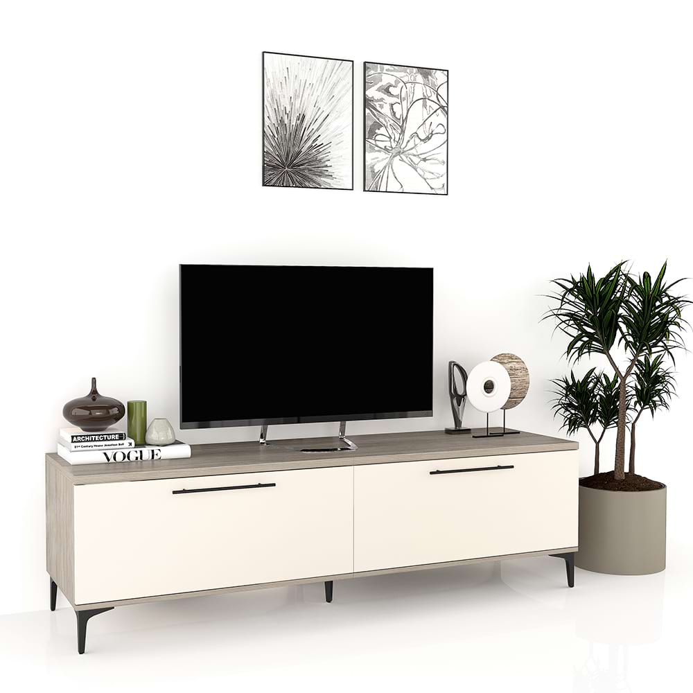 Comoda TV CUBO 180 2U, Italian, Oak, Vizon 1 Comoda TV CUBO B180 2 usi Oak Vizon.jpg