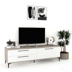Comoda TV CUBO B180 Oak Alb qqhl 1l.jpg