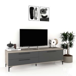 Comoda TV CUBO B180 Oak Antracit.jpg