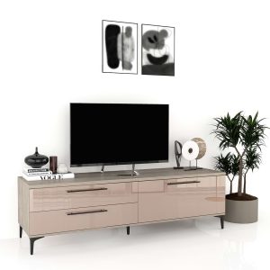 Comoda TV CUBO B180 Oak Cappuccino Gloss.jpg
