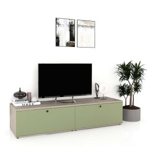 Comoda living CUBO 180 2u Clasic Oak Pesto.jpg