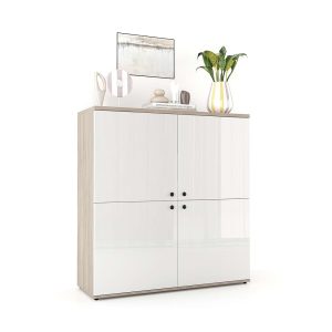 Comoda living Cubo 120 4u clasic oak alb gloss g12p 5n.jpg