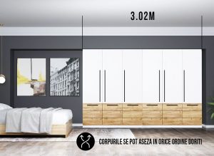 Dressing 3.02m / Dulap Dormitor Timea - imagine 2