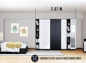 Dressing 2.97m / Dulap Dormitor Mario - imagine 2