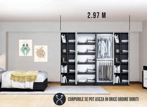 Dressing 2.97m / Dulap Dormitor Mario - imagine 3