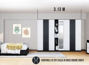 Dressing 3.13m / Dulap Dormitor Mario - imagine 2