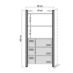 l biblioteca cosmo cortex sapphire 90x35x180 cm naturalnegru 6.jpg