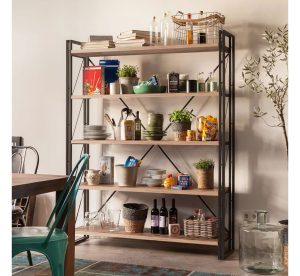 l biblioteca cosmo fix sapphire 130x35x180 cm naturalnegru 1.jpg
